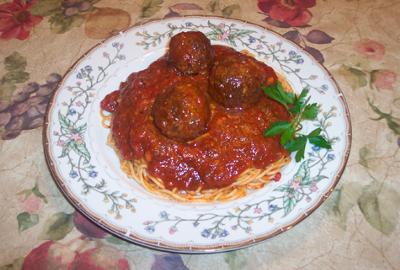 Grandma's Spaghetti Sauce and Meatballs